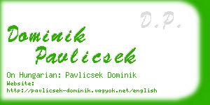 dominik pavlicsek business card